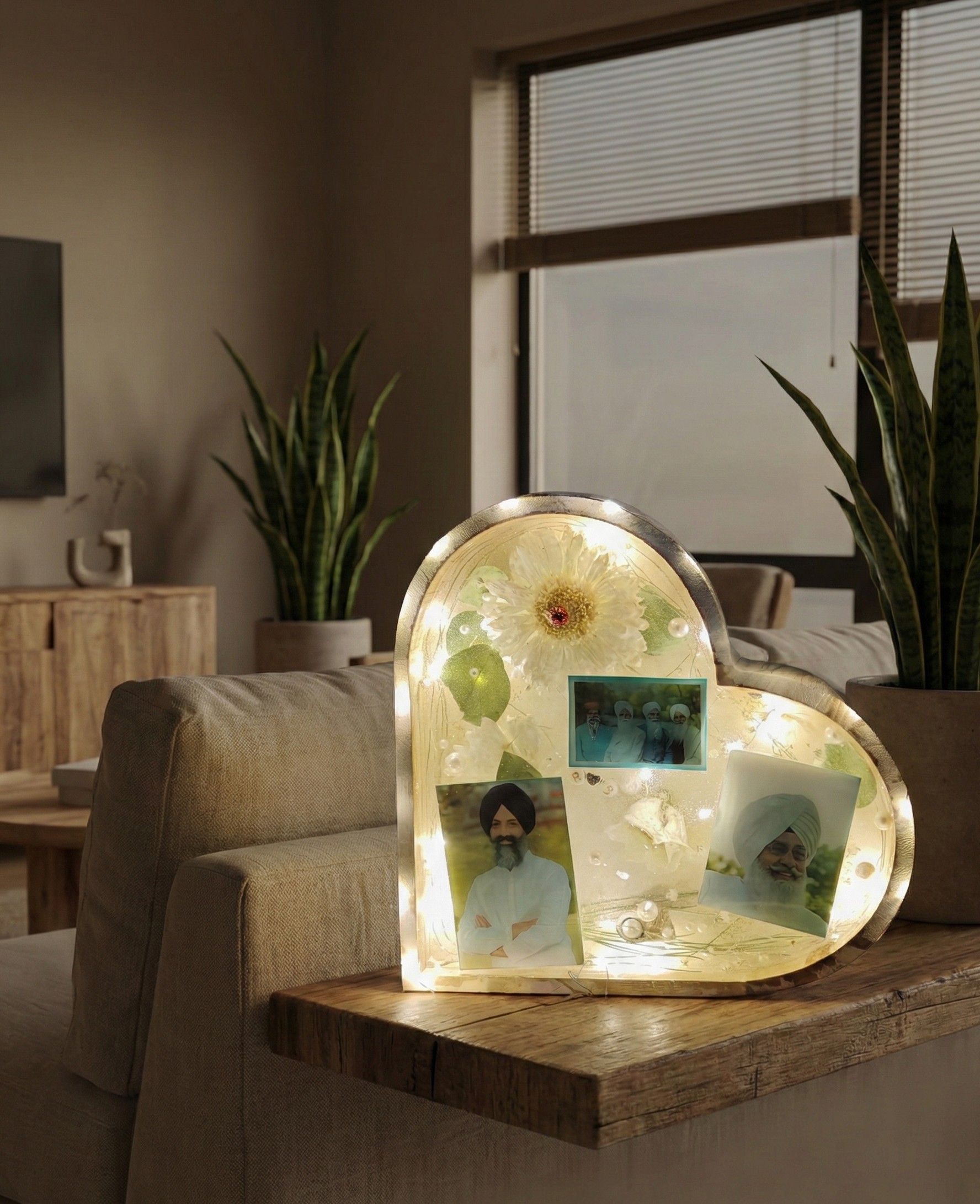 Wedding flowers preserved in resin